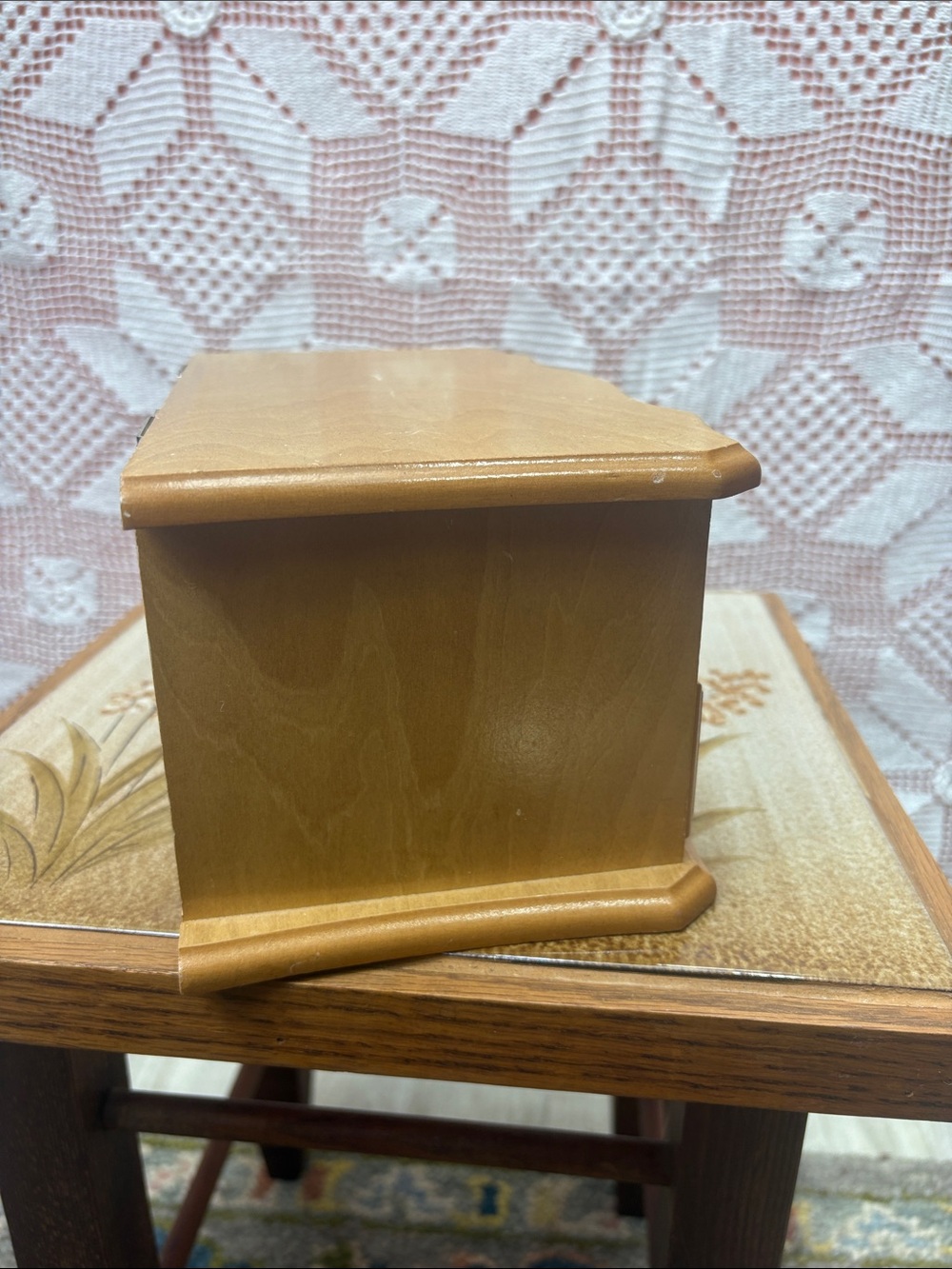 Vintage Wooden Musical Jewelry Box - Picture 8 of 10